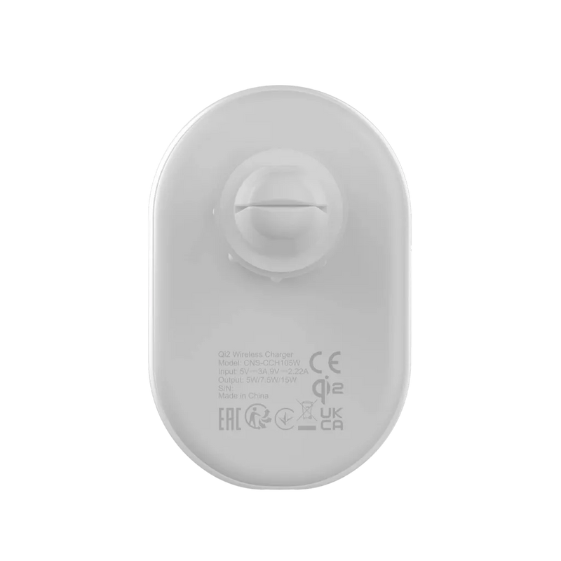 CANYON bezvadu automašīnas lādētājs OnGrip 105 15W Qi2 Balts