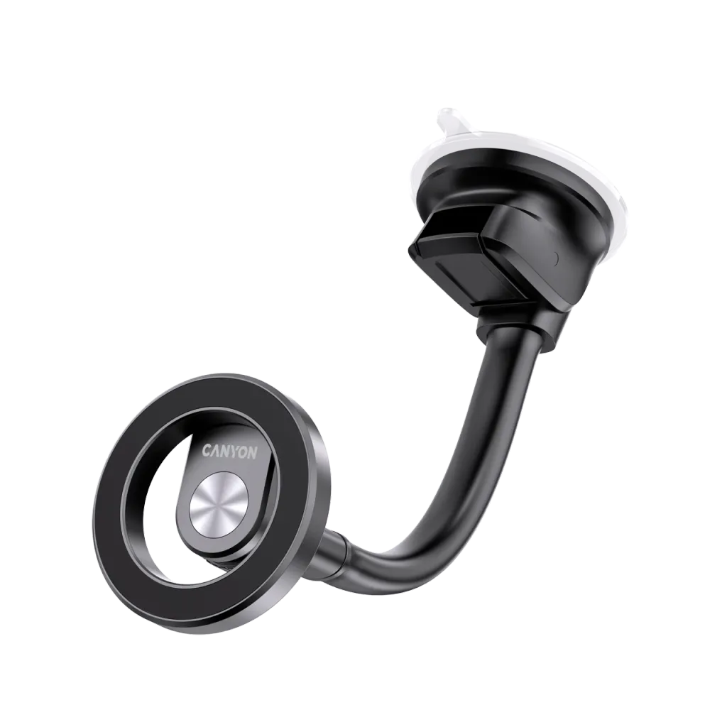 CANYON OnGrip 12 magnētiskais auto telefona turētājs, MagSafe, 2 stiprinājumi, melns