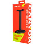 CANYON S1 austiņu statīvs, alumīnijs/ABS, līdz 2 kg, melns
