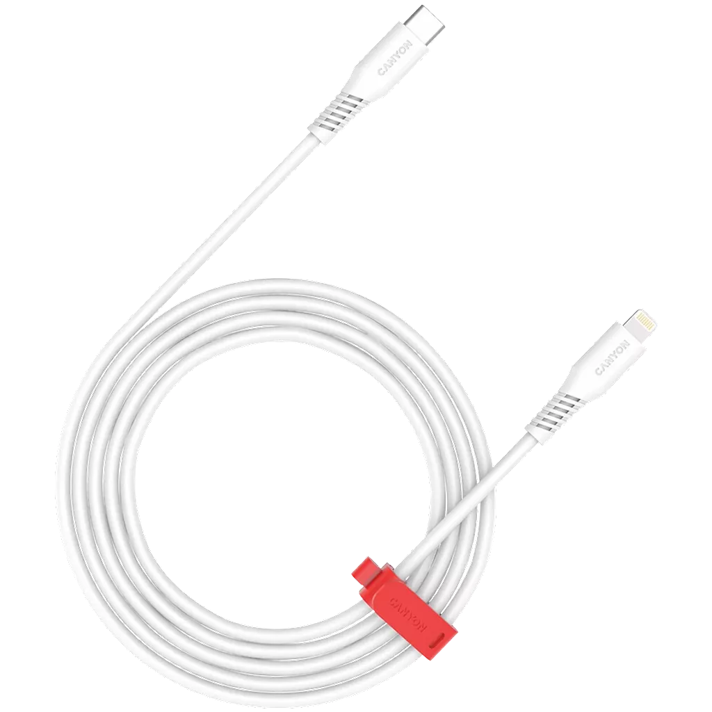 Кабель CANYON 27W USB-C to Lightning (с поддержкой Power Delivery, 2 м) белый