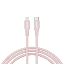 CANYON USB-C Lightning-kaabel laadimiseks ja andmete sünkroniseerimiseks iPadile, iPhone'ile ja AirPodidele kuni 60 W (3 A) PD kiirlaadimisega ja kuni 480 Mbps andmeedastusega. MFI sertifitseeritud, 1 m, roosa