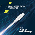 CANYON USB-C uz Lightning kabelis uzlādei un datu sinhronizācijai iPad, iPhone un AirPods ierīcēm ar līdz 60 W (3 A) PD ātro uzlādi un līdz 480 Mb/s datu pārraidi. MFI sertificēts, 1m, rozā