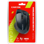 CANYON MW-01 bezvadu optiskā pele, 1600 dpi, 6 pogas, zila/pelēka