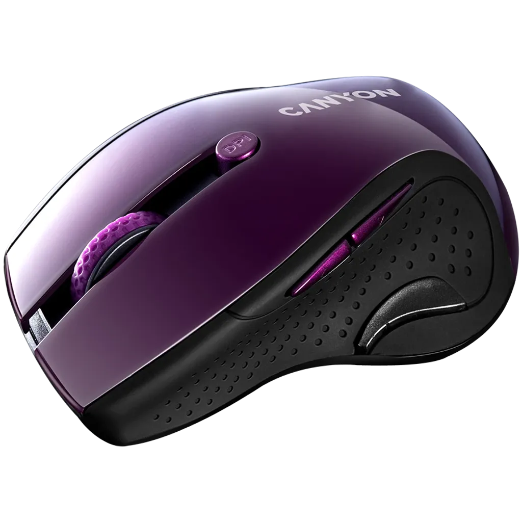 CANYON MW-01 bezvadu optiskā pele, 1600 dpi, 6 pogas, violeta