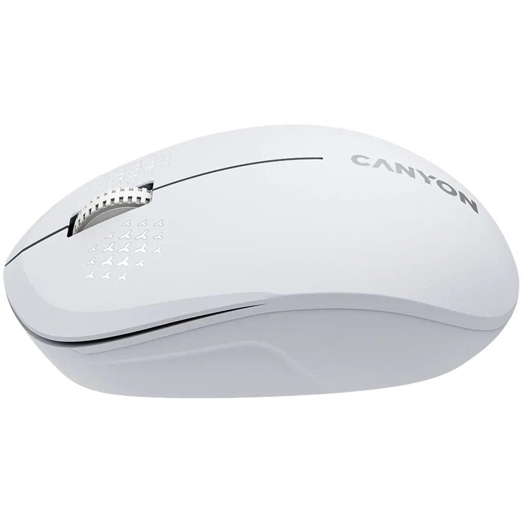 CANYON MW-04 Bluetooth bezvadu optiskā pele, 1200 dpi, 3 pogas, balta