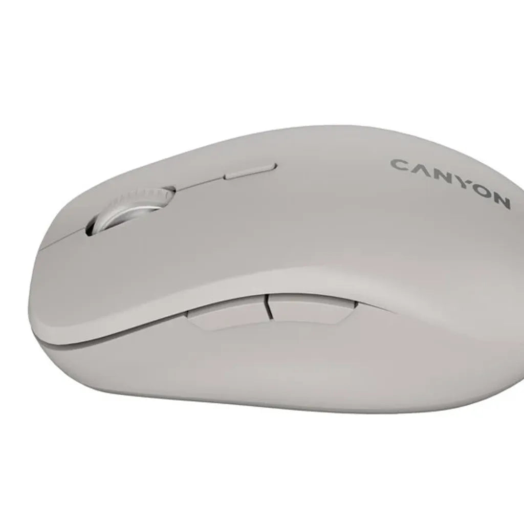 CANYON MW-12 bezvadu optiskā pele, 2400 dpi, 6 pogas, bēša
