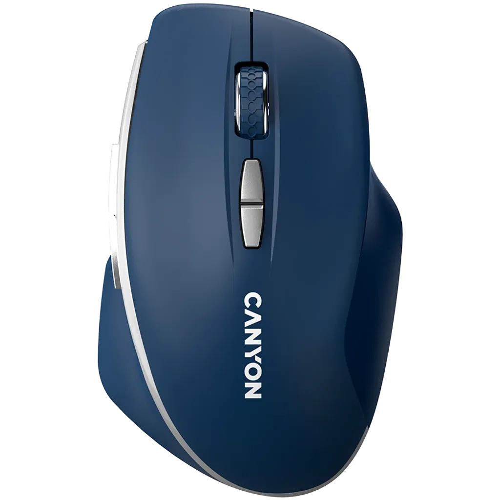 CANYON MW-21 bezvadu optiskā pele, 1600 dpi, 7 pogas, zila