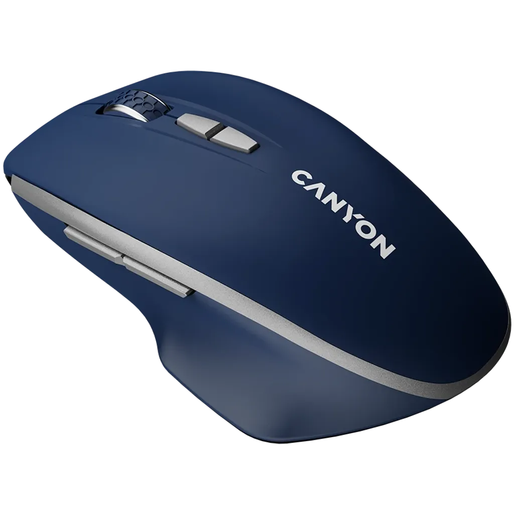 CANYON MW-21 bezvadu optiskā pele, 1600 dpi, 7 pogas, zila
