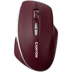 CANYON MW-21 bezvadu optiskā pele, 1600 dpi, 7 pogas, bordo sarkana