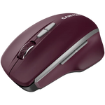 CANYON MW-21 bezvadu optiskā pele, 1600 dpi, 7 pogas, bordo sarkana