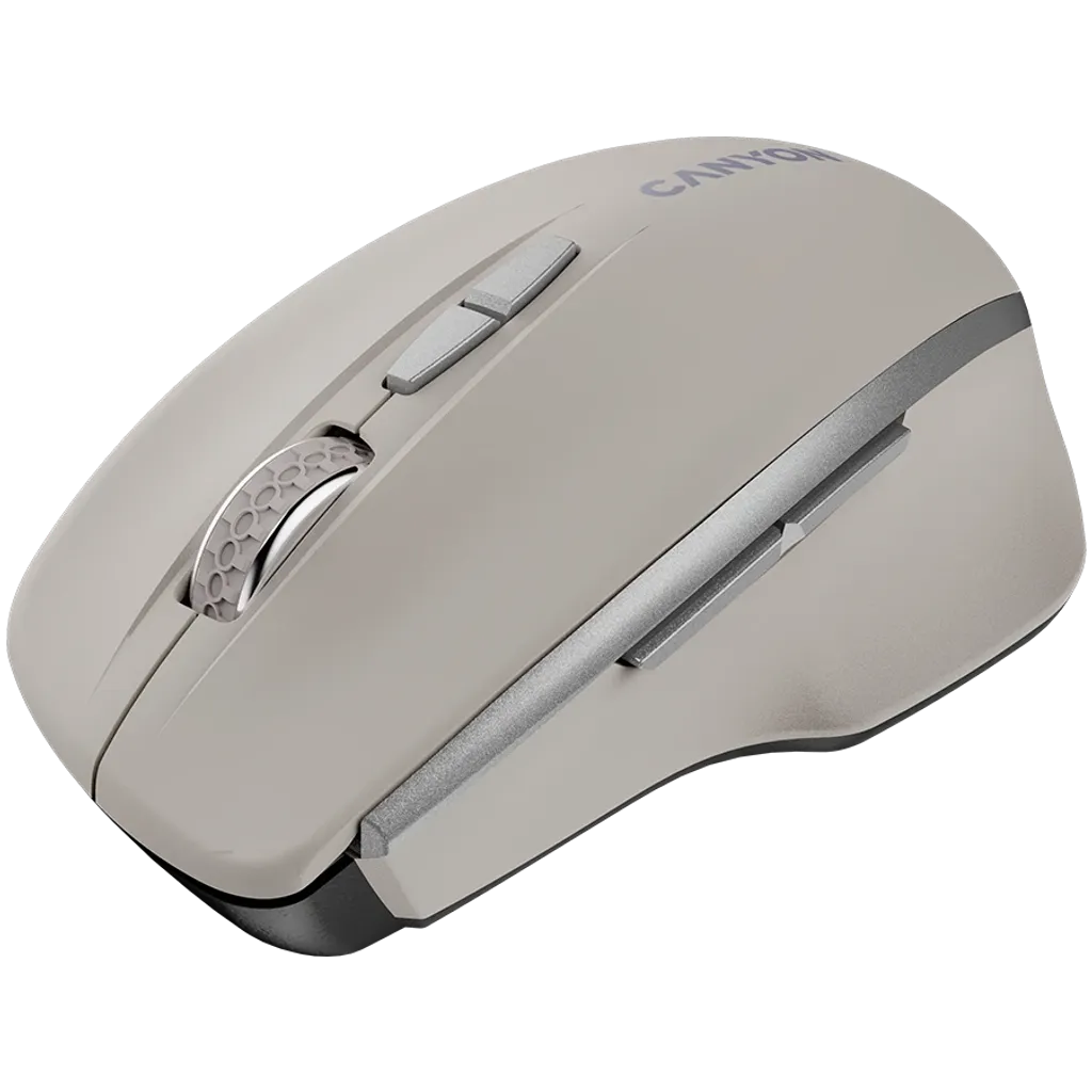 CANYON MW-21 bezvadu optiskā pele, 1600 dpi, 7 pogas, krēmkrāsa