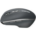 CANYON MW-21 bezvadu optiskā pele, 1600 dpi, 7 pogas, tumši pelēka