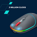 CANYON OnClick 22 bezvadu optiskā pele, 1600 dpi, RGB, tumši pelēka