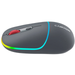 CANYON OnClick 22 bezvadu optiskā pele, 1600 dpi, RGB, tumši pelēka