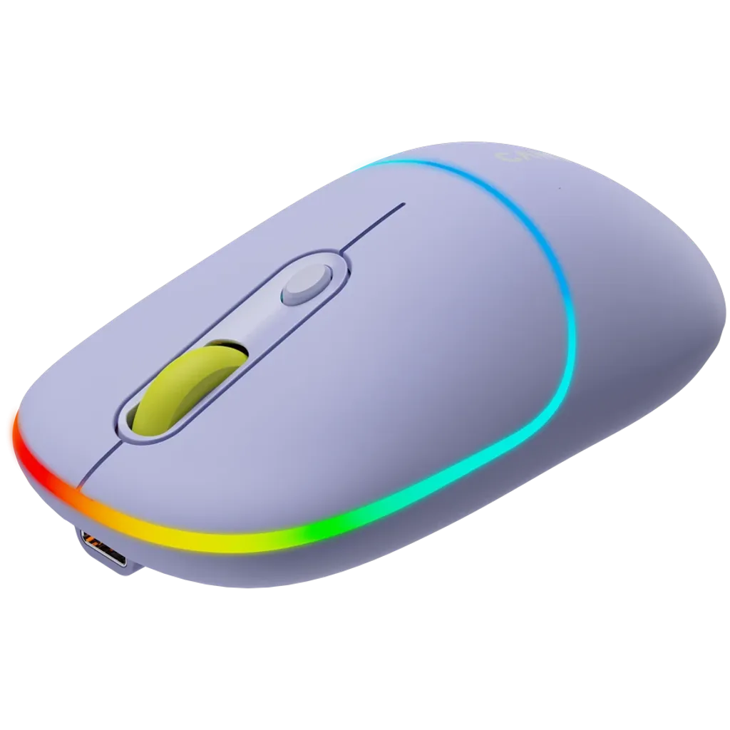 CANYON OnClick 22 bezvadu optiskā pele, 1600 dpi, RGB, lavandas krāsā