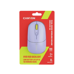 CANYON OnClick 22 bezvadu optiskā pele, 1600 dpi, RGB, lavandas krāsā