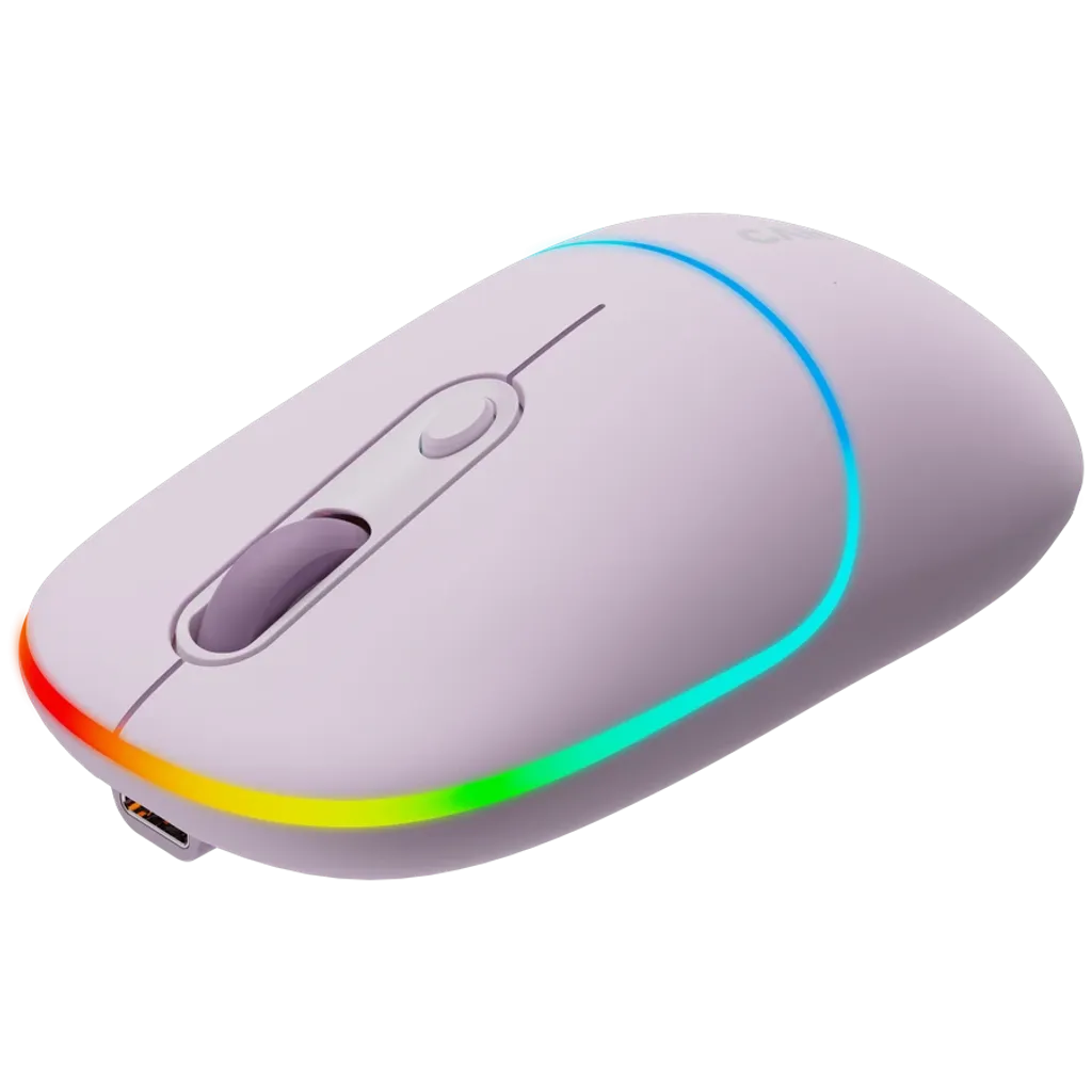 CANYON OnClick 22 bezvadu optiskā pele, 1600 dpi, RGB, pērļu rozā