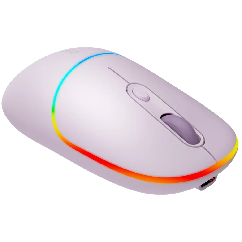CANYON OnClick 22 bezvadu optiskā pele, 1600 dpi, RGB, pērļu rozā