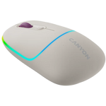 CANYON OnClick 22 bezvadu optiskā pele, 1600 dpi, RGB, rīsu krāsa