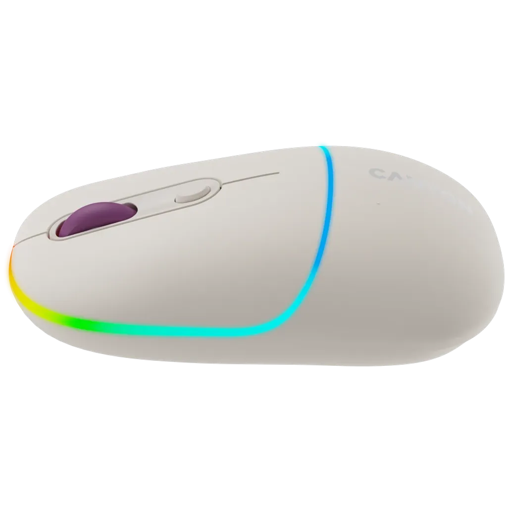 CANYON OnClick 22 bezvadu optiskā pele, 1600 dpi, RGB, rīsu krāsa