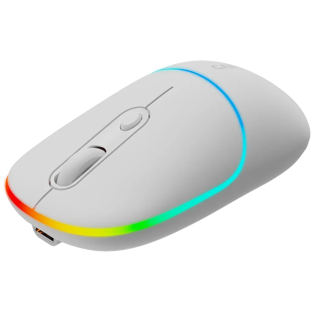 CANYON OnClick 22 bezvadu optiskā pele, 1600 dpi, RGB, balta