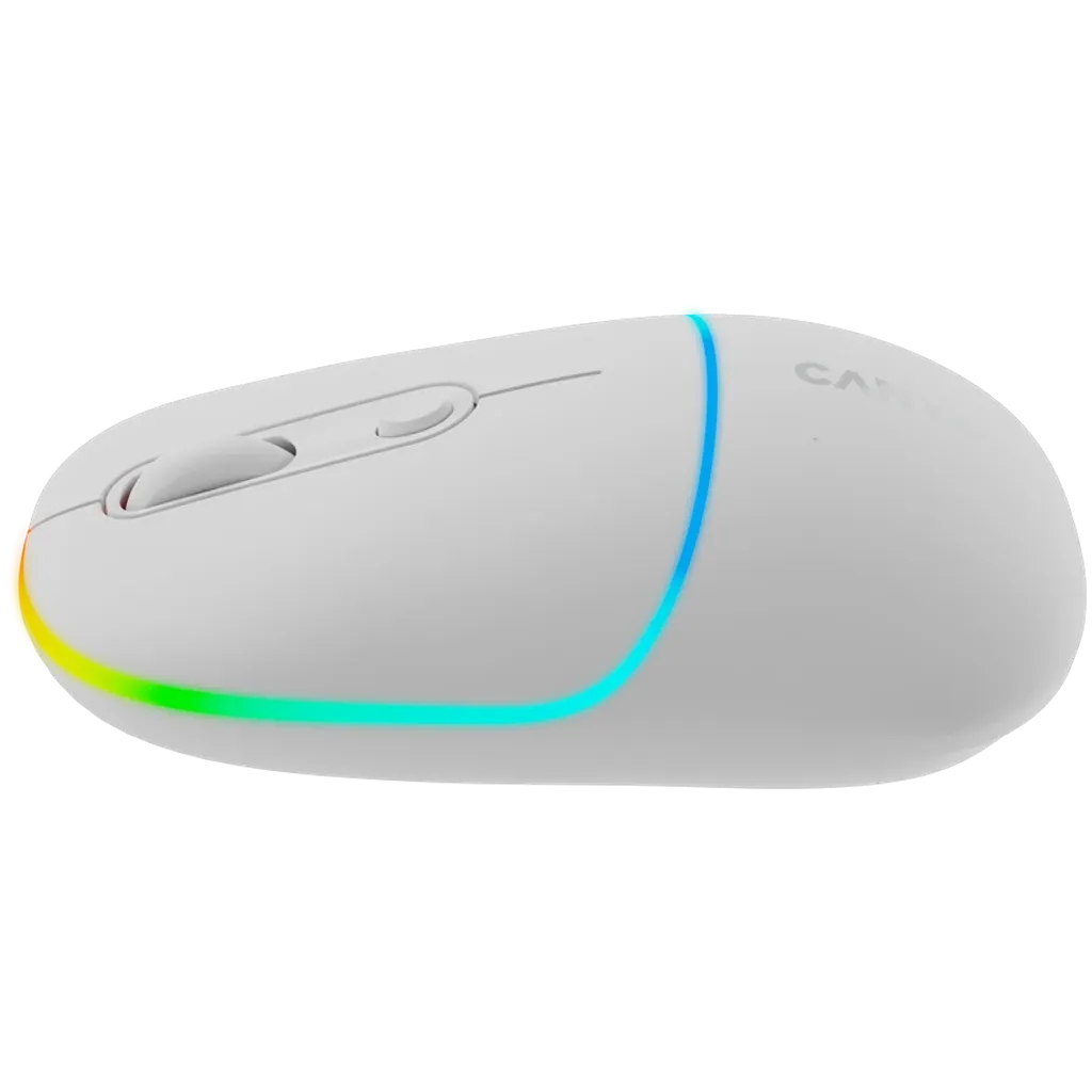 CANYON OnClick 22 bezvadu optiskā pele, 1600 dpi, RGB, balta