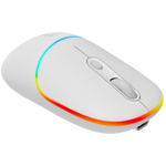 CANYON OnClick 22 bezvadu optiskā pele, 1600 dpi, RGB, balta