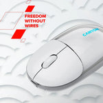 CANYON OnClick 24 bezvadu optiskā pele, 1200 dpi, Bluetooth, zila