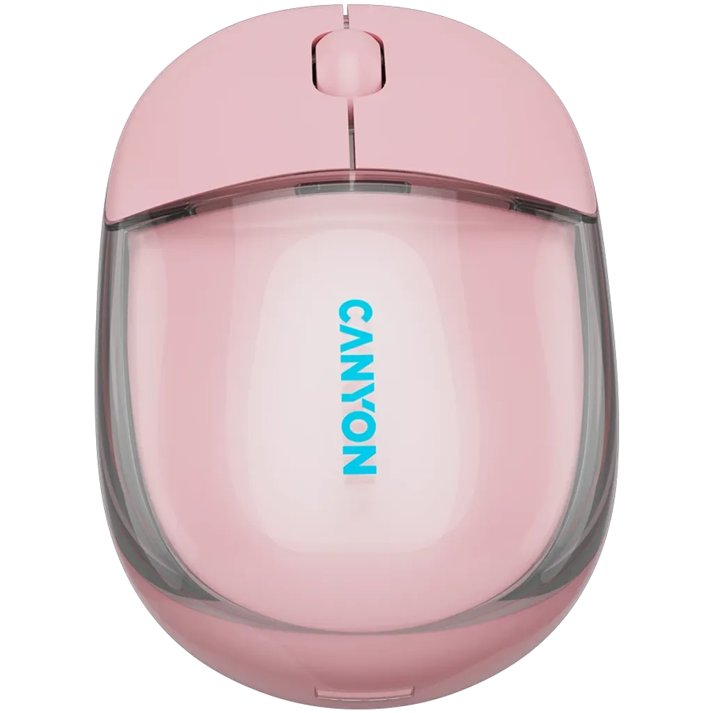 CANYON OnClick 24 bezvadu optiskā pele, 1200 dpi, Bluetooth, rozā