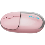 CANYON OnClick 24 bezvadu optiskā pele, 1200 dpi, Bluetooth, rozā