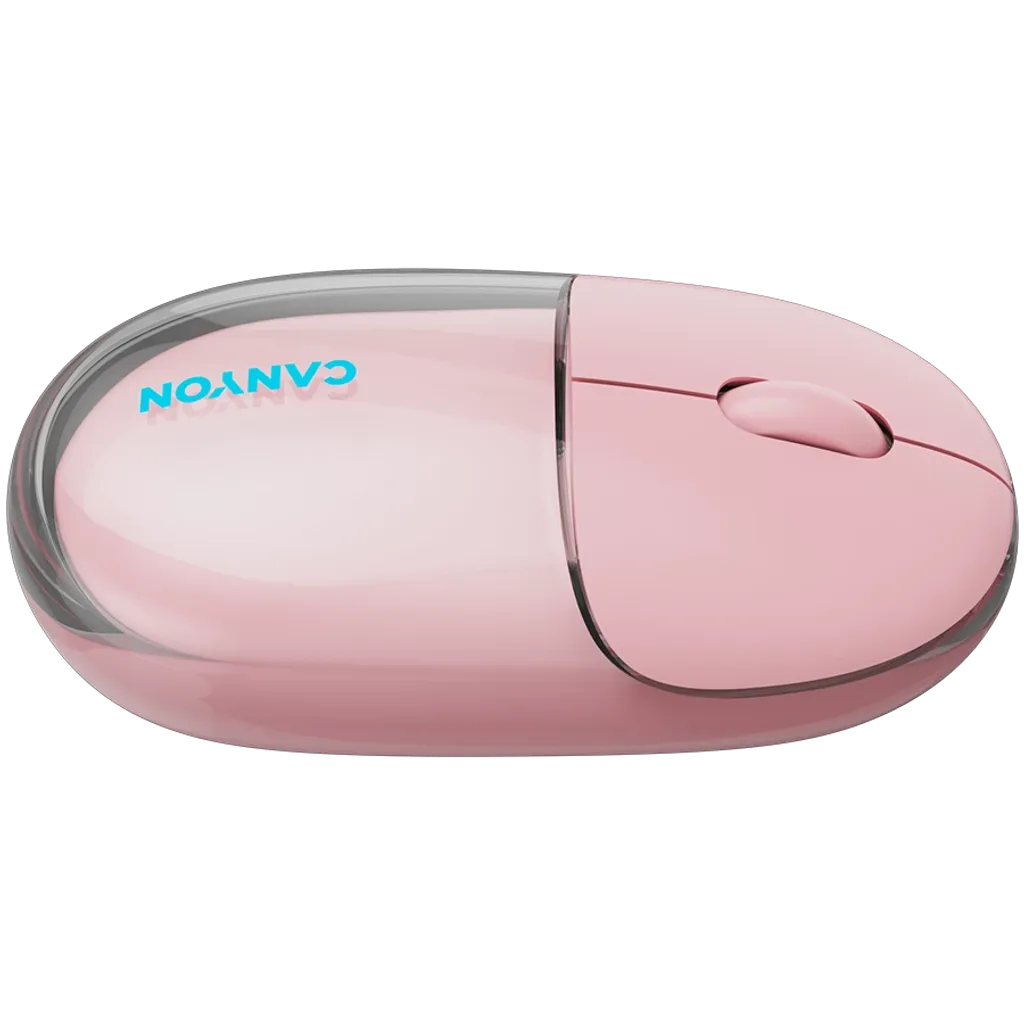 CANYON OnClick 24 bezvadu optiskā pele, 1200 dpi, Bluetooth, rozā