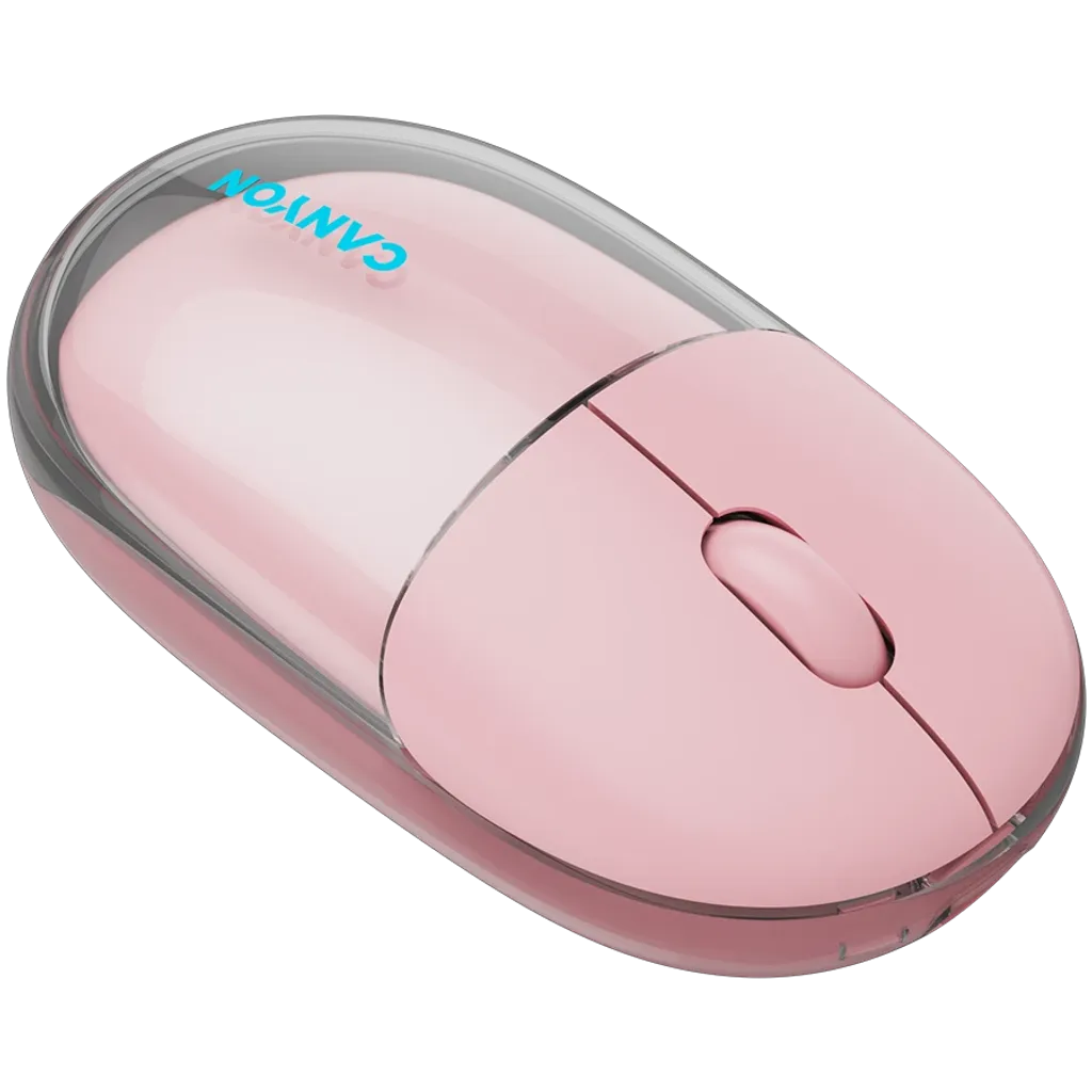 CANYON OnClick 24 bezvadu optiskā pele, 1200 dpi, Bluetooth, rozā