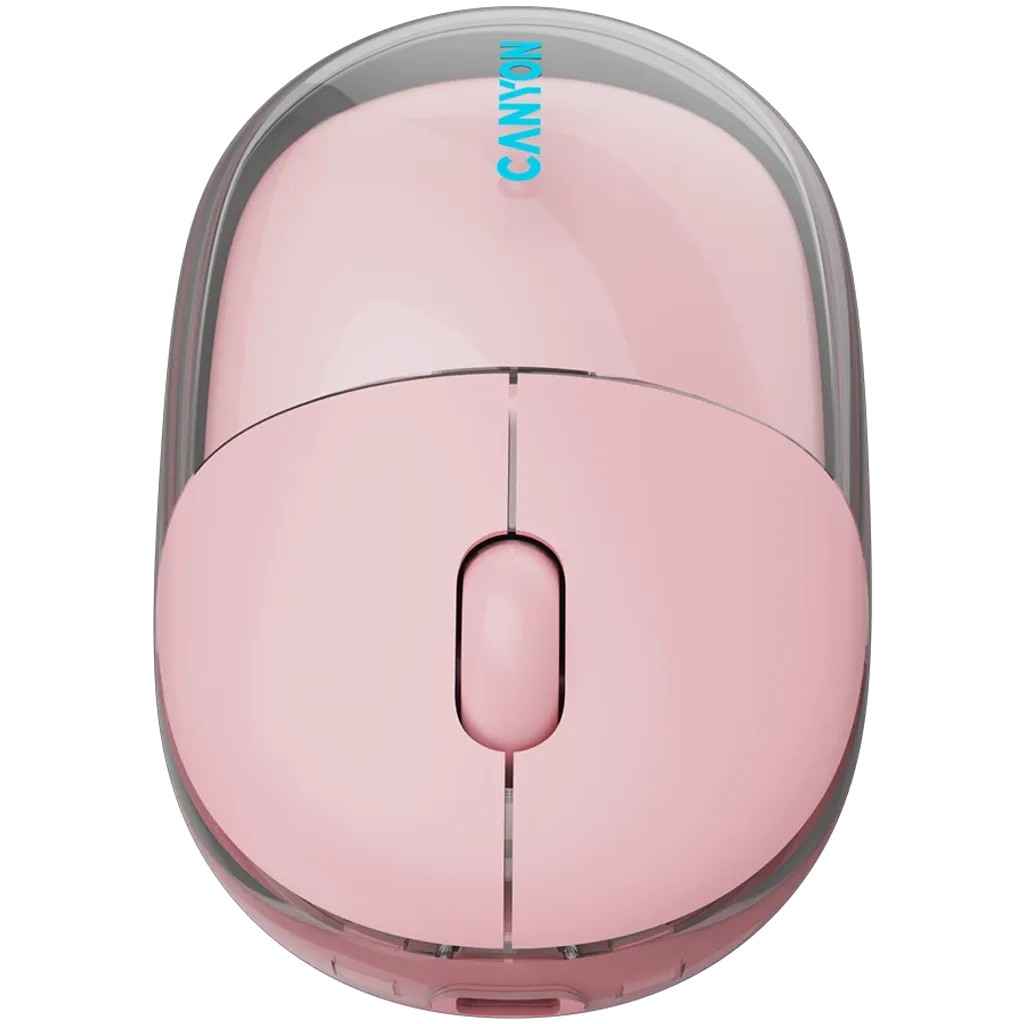 CANYON OnClick 24 bezvadu optiskā pele, 1200 dpi, Bluetooth, rozā