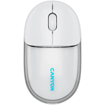 CANYON OnClick 24 bezvadu optiskā pele, 1200 dpi, Bluetooth, balta