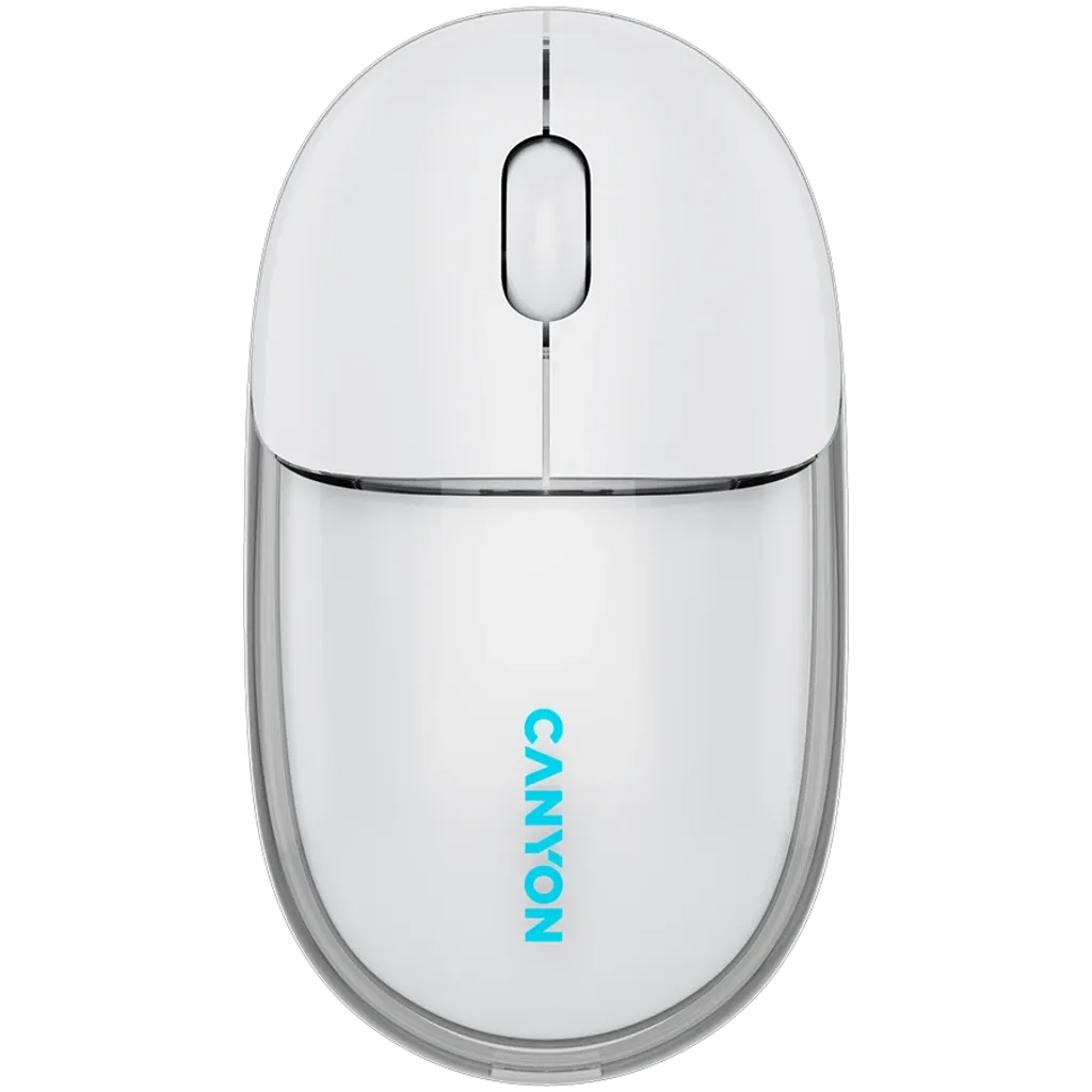 CANYON OnClick 24 bezvadu optiskā pele, 1200 dpi, Bluetooth, balta