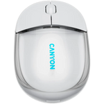 CANYON OnClick 24 bezvadu optiskā pele, 1200 dpi, Bluetooth, balta
