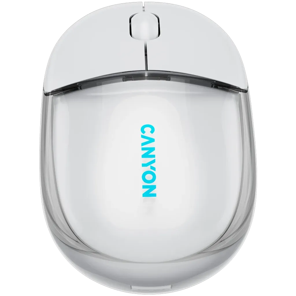 CANYON OnClick 24 bezvadu optiskā pele, 1200 dpi, Bluetooth, balta