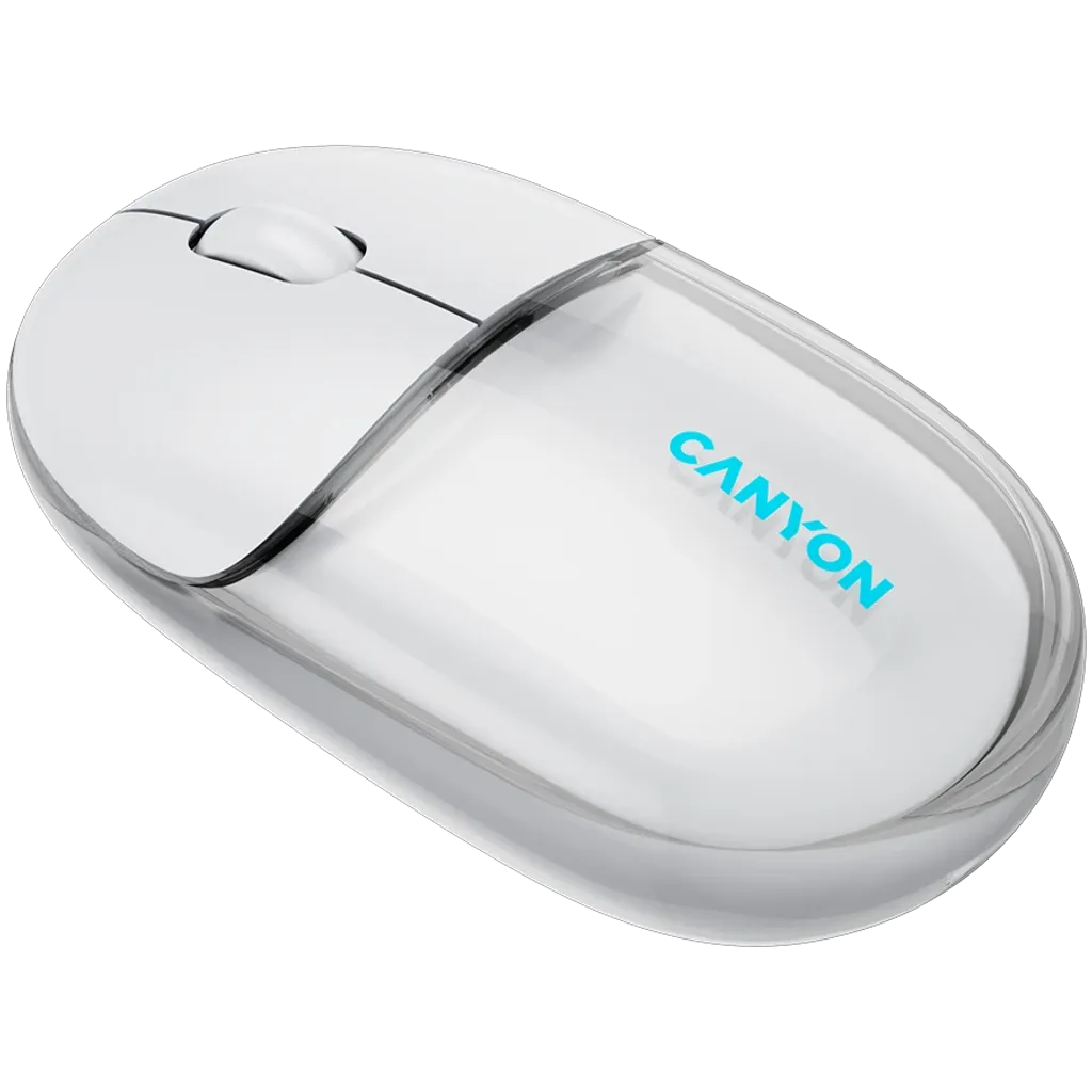 CANYON OnClick 24 bezvadu optiskā pele, 1200 dpi, Bluetooth, balta