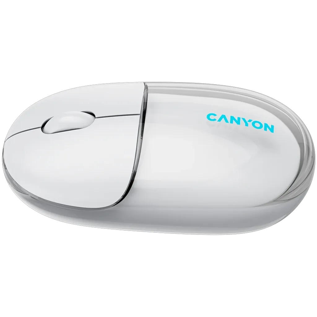 CANYON OnClick 24 bezvadu optiskā pele, 1200 dpi, Bluetooth, balta