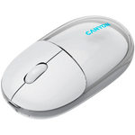 CANYON OnClick 24 bezvadu optiskā pele, 1200 dpi, Bluetooth, balta