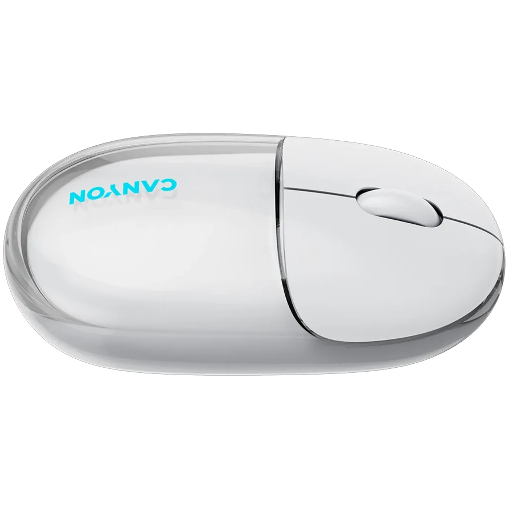 CANYON OnClick 24 bezvadu optiskā pele, 1200 dpi, Bluetooth, balta