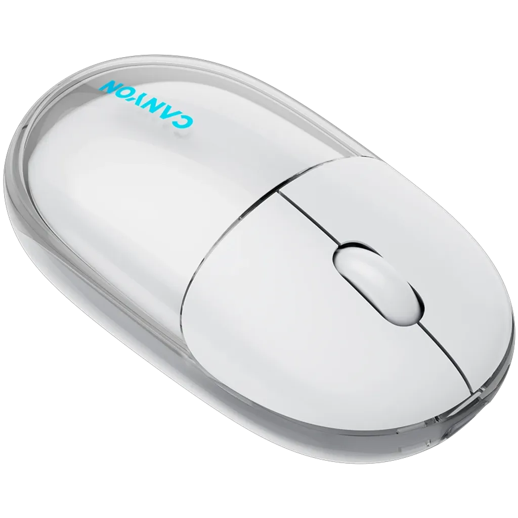 CANYON OnClick 24 bezvadu optiskā pele, 1200 dpi, Bluetooth, balta
