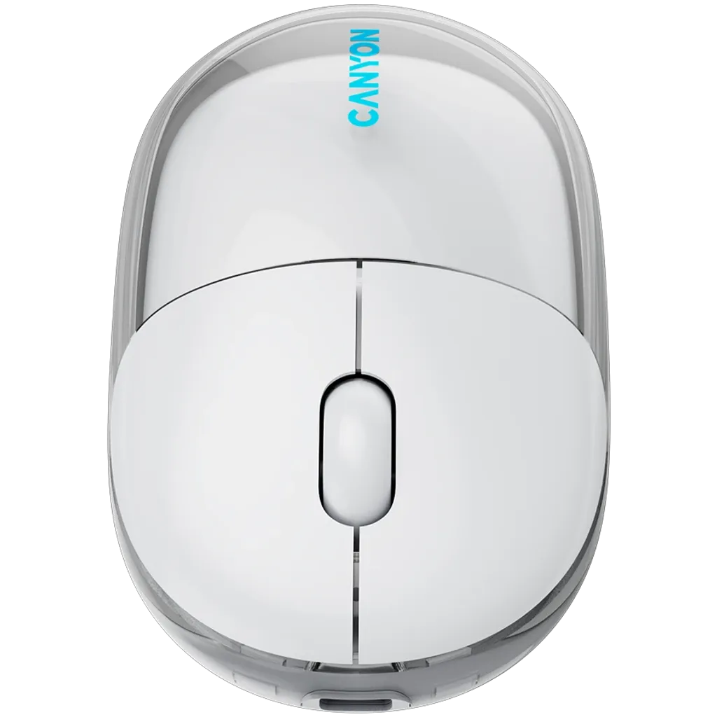 CANYON OnClick 24 bezvadu optiskā pele, 1200 dpi, Bluetooth, balta