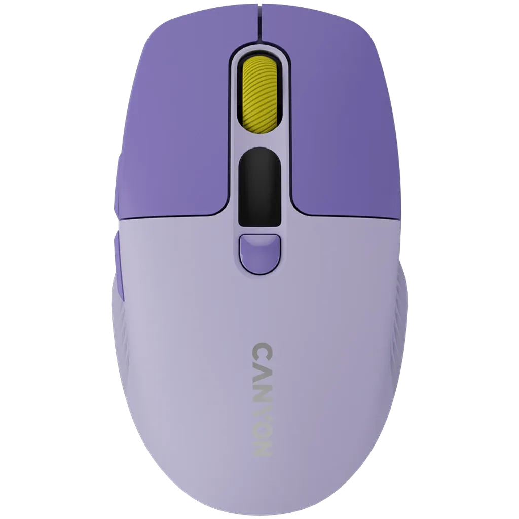CANYON MW-26 bezvadu optiskā pele, 2400 dpi, displejs, violeta