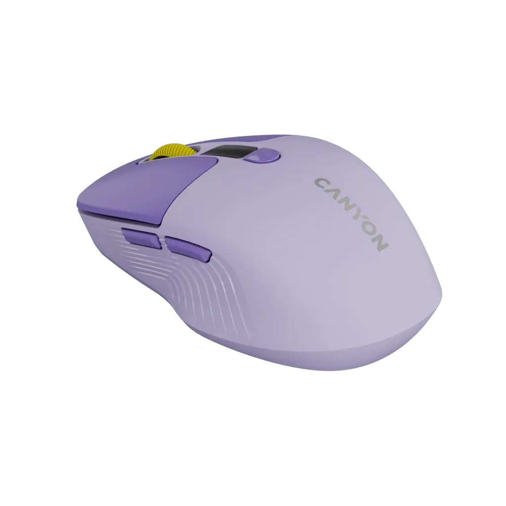 CANYON MW-26 bezvadu optiskā pele, 2400 dpi, displejs, violeta