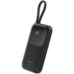 22.5W CANYON OnPower 101 10000mAh powerbanka ar USB-C kabeli, melna
