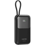 22.5W CANYON OnPower 101 10000mAh powerbanka ar USB-C kabeli, melna