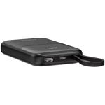 22.5W CANYON OnPower 101 10000mAh powerbanka ar USB-C kabeli, melna