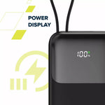 Внешний аккумулятор CANYON OnPower 101 со встроенным кабелем 10000 мАч PD22.5W Фиолетовый