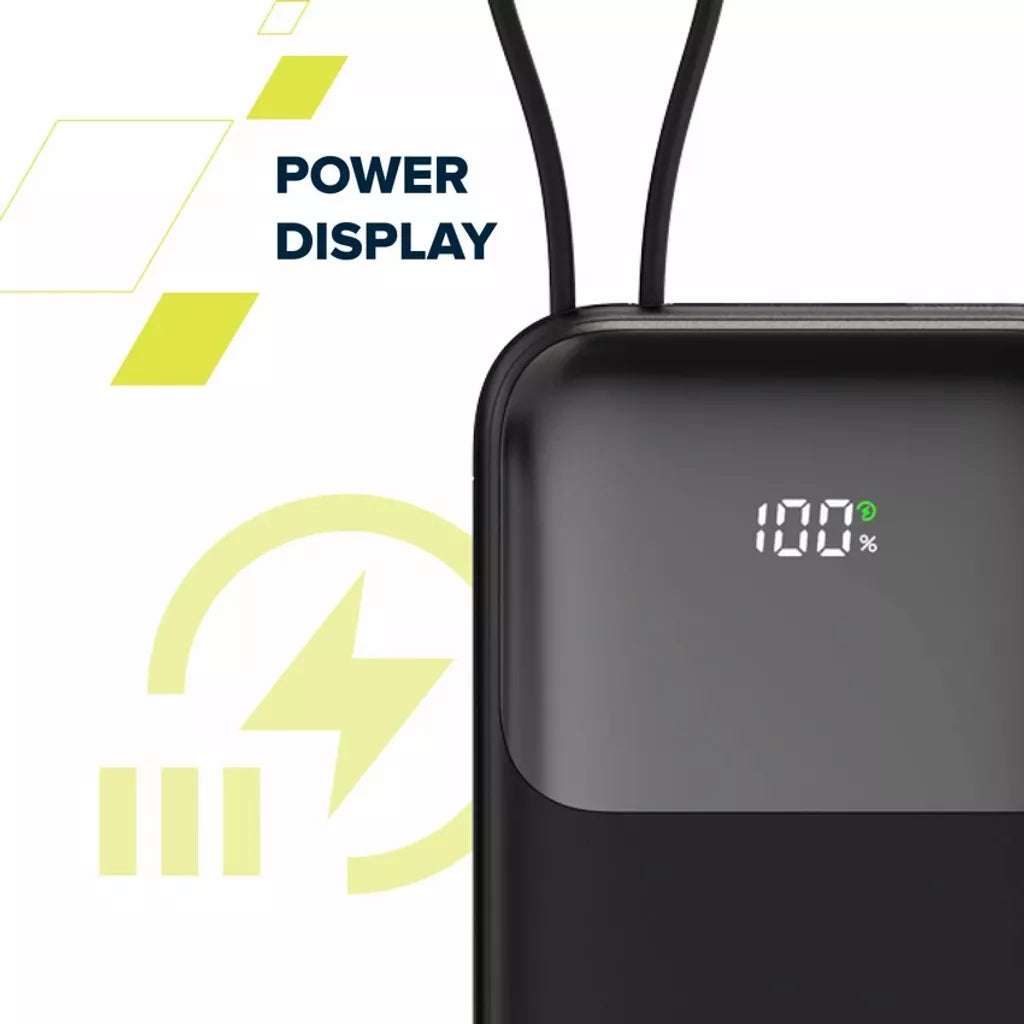Внешний аккумулятор CANYON OnPower 101 со встроенным кабелем 10000 мАч PD22.5W Фиолетовый